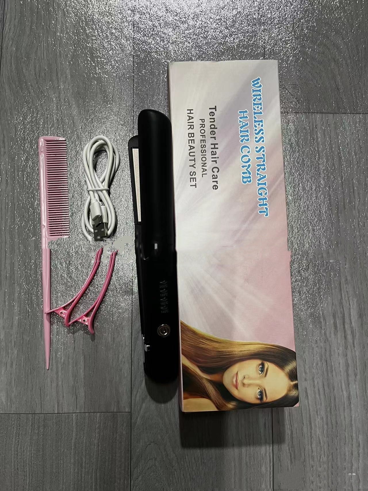 Mini Wireless Hair Straightener & Curler – Rechargeable, Compact & Travel-Ready
