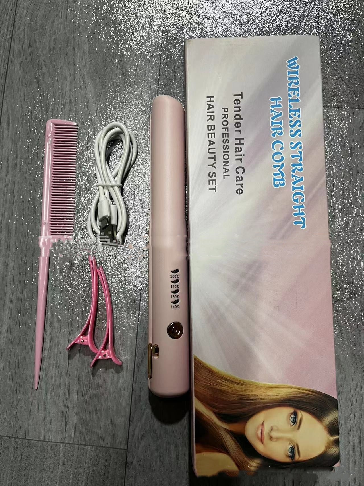 Mini Wireless Hair Straightener & Curler – Rechargeable, Compact & Travel-Ready