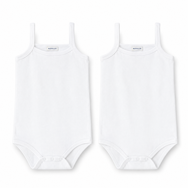 Pack 2 Bodies de Tirantes Bebé – Blanco
