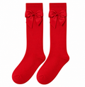 Calcetín Alto con Lazo Niña – Rojo