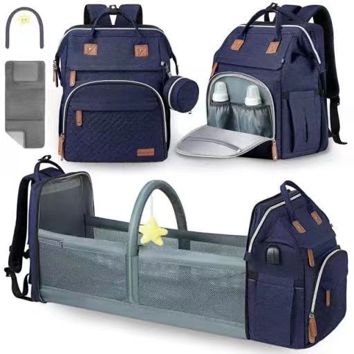 NUVELLO MommyBag – Mochila Multifuncional con Cuna Portátil