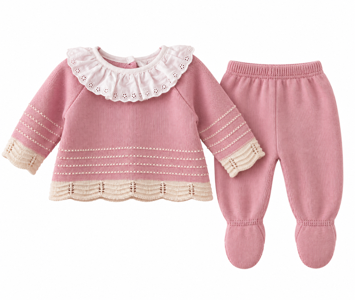 Conjunto de Punto Rosa Amelia