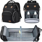 NUVELLO MommyBag – Mochila Multifuncional con Cuna Portátil