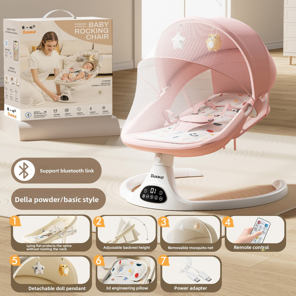 NUVELLO RockSleep – Mecedora Eléctrica Multifuncional para Bebé
