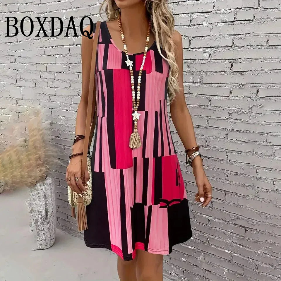 Radiance Stripe Gradient Mini Dress