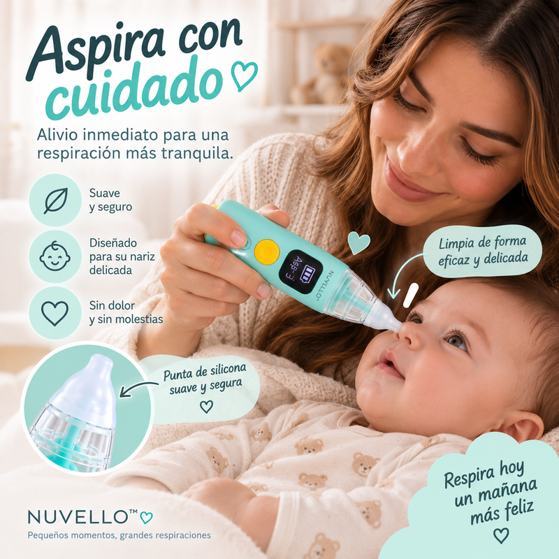 Aspira con cuidado