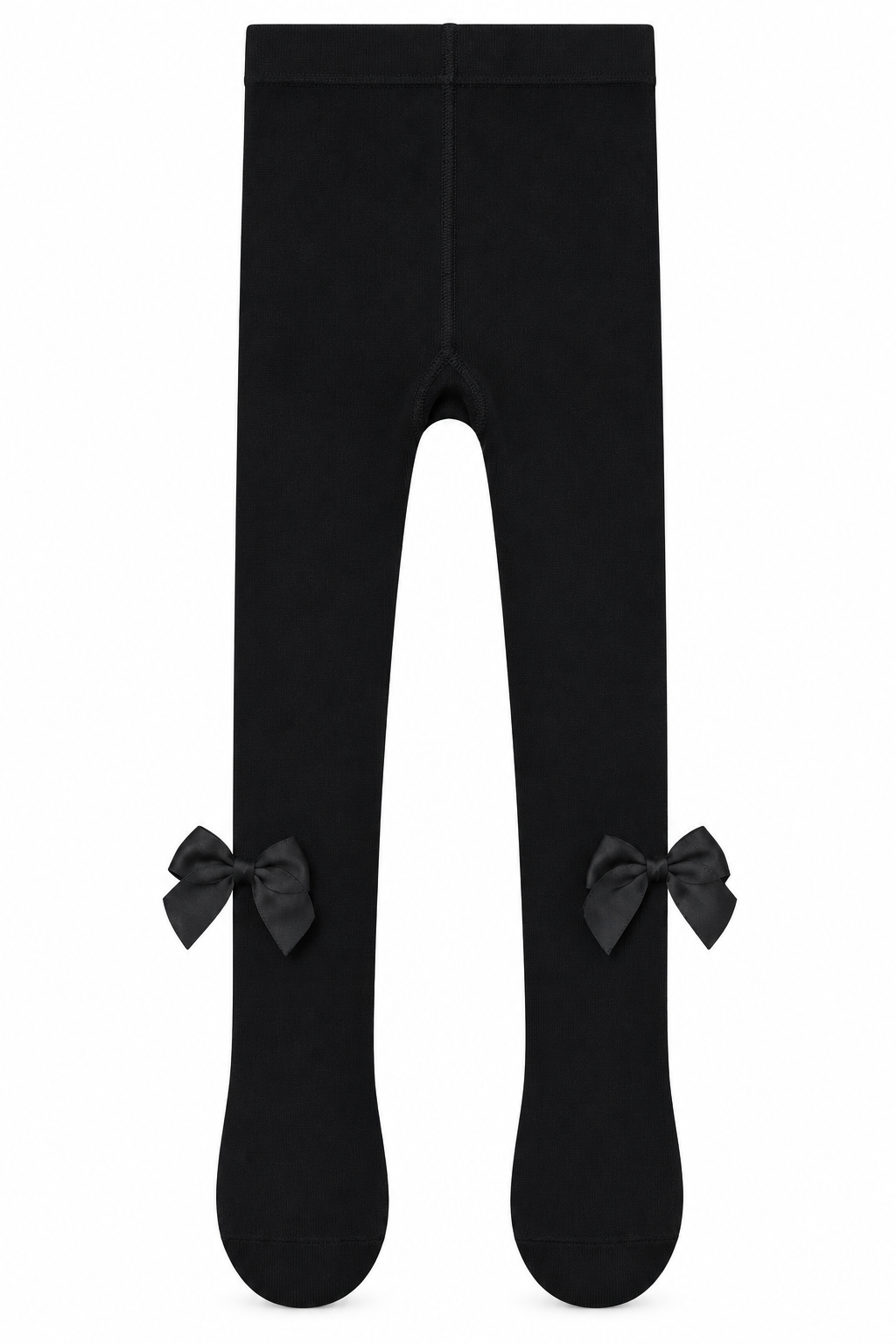 Leotardo Liso con Lazos Niña – Negro