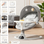 NUVELLO RockSleep – Mecedora Eléctrica Multifuncional para Bebé