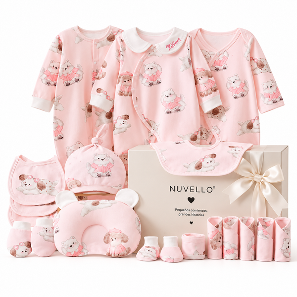 NUVELLO BabyGift – Conjunto Regalo para Recién Nacido en Algodón