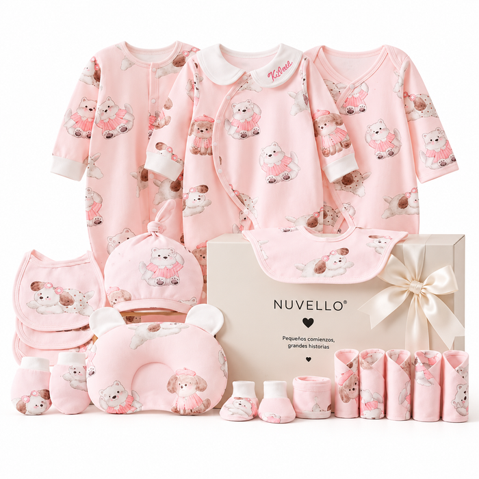 NUVELLO BabyGift – Conjunto Regalo para Recién Nacido en Algodón