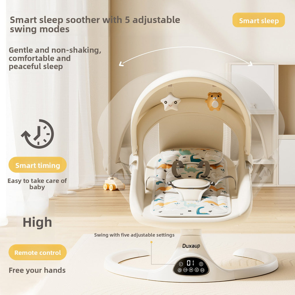 NUVELLO RockSleep – Mecedora Eléctrica Multifuncional para Bebé