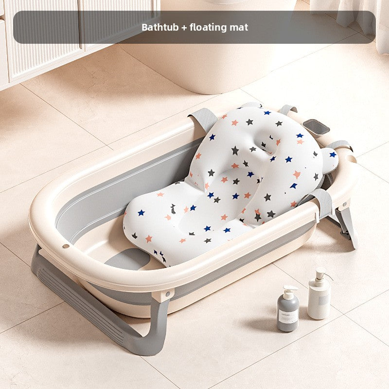 Nuvello bath tub with the three stackable folding basins