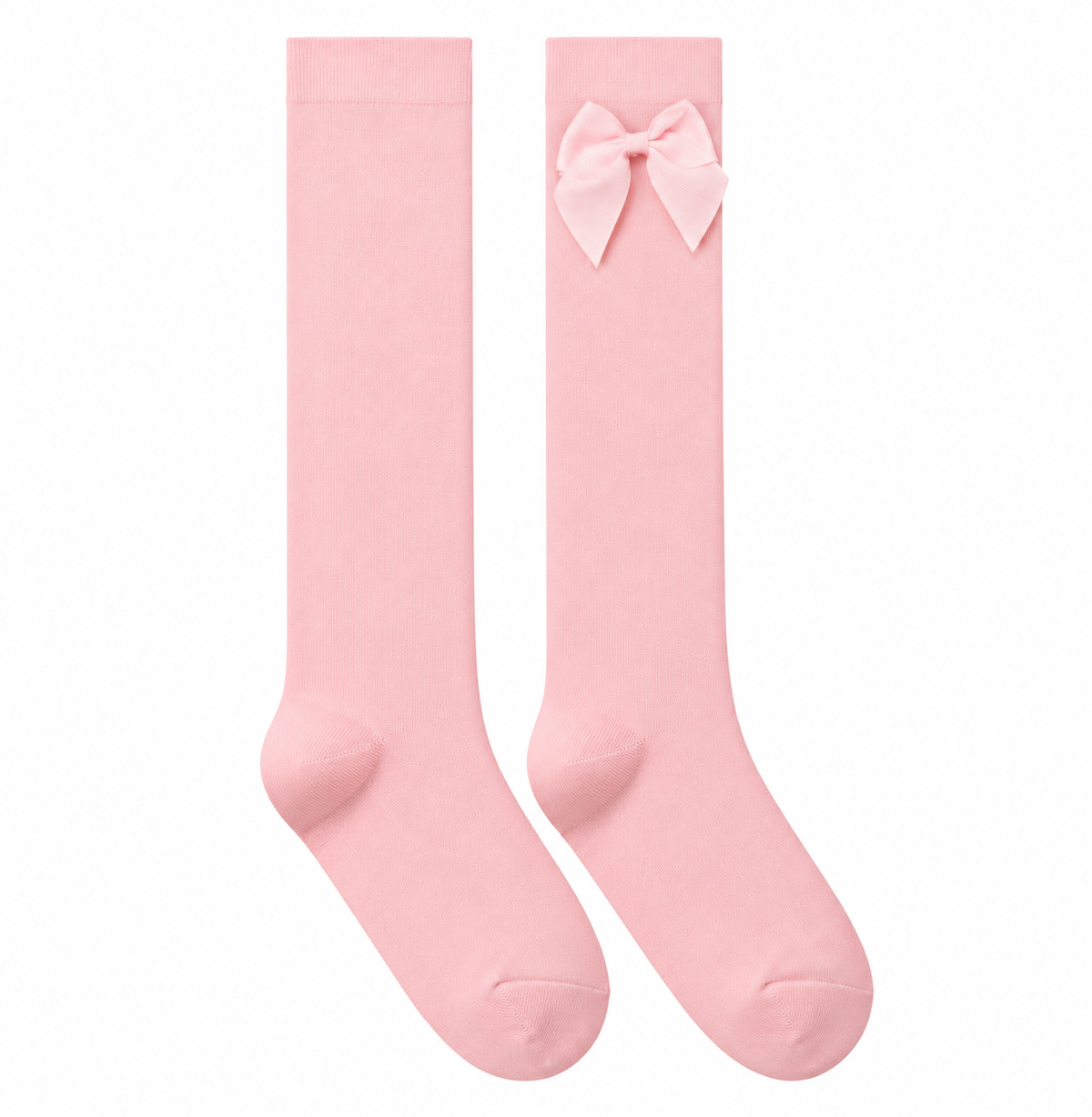 Calcetín Alto con Lazo Niña – Rosa Maquillaje