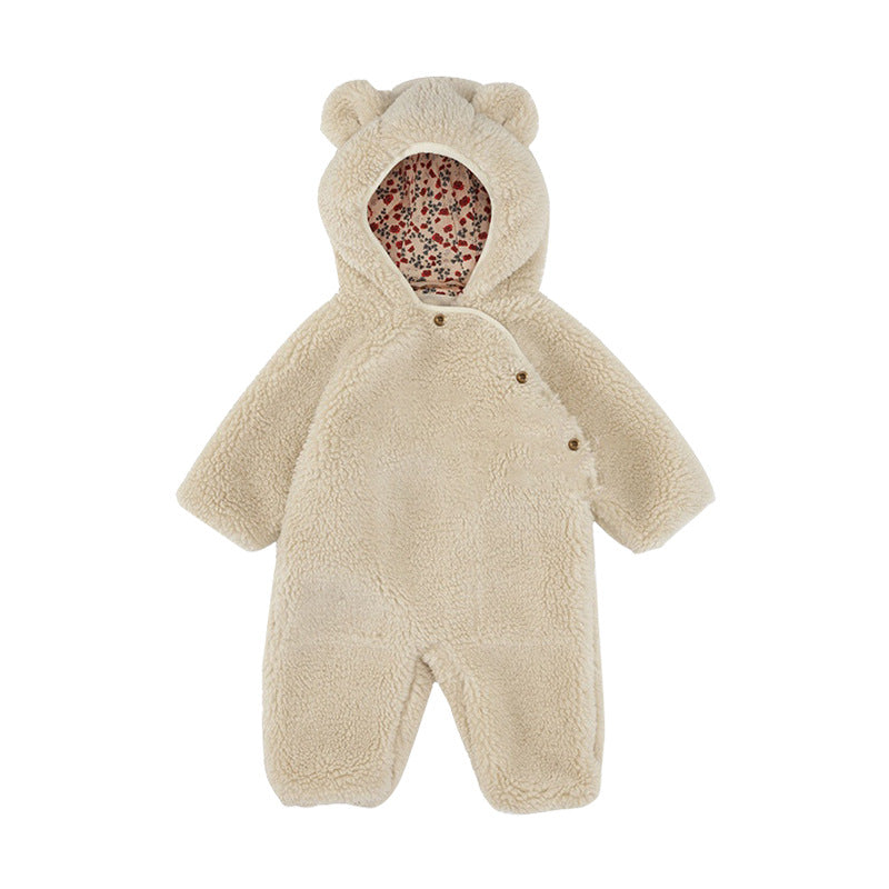 NUVELLO CozyBear – Pijama Enterizo de Osito con Capucha para Bebé