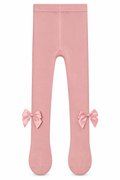 Leotardo Liso con Lazos Niña – Rosa Maquillaje