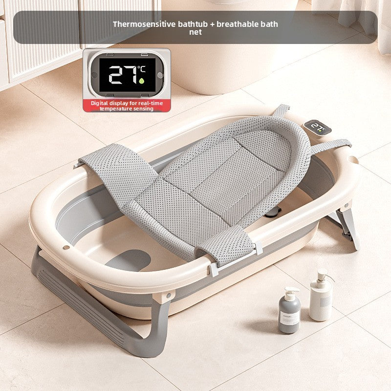 Nuvello foldable bath tub, back angle view