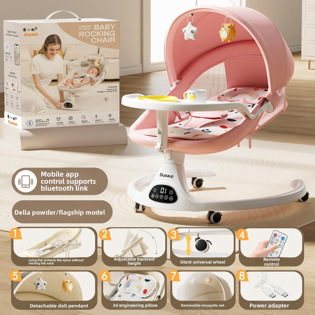 NUVELLO RockSleep – Mecedora Eléctrica Multifuncional para Bebé