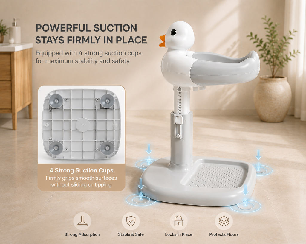 Nuvello SafeBath – Non-Slip Bath Stool for Standing Babies