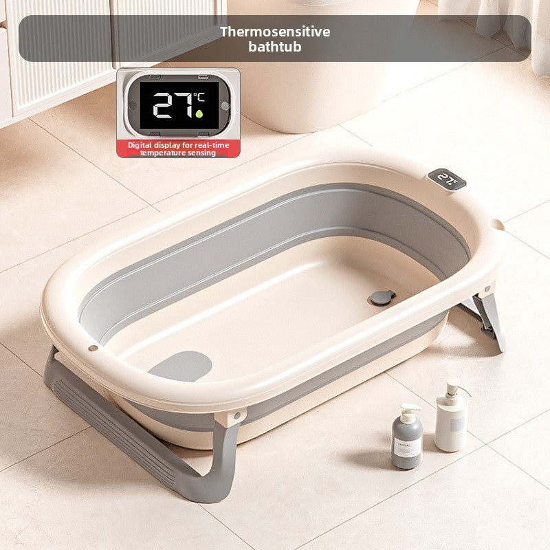 Nuvello foldable bath tub, front angle view
