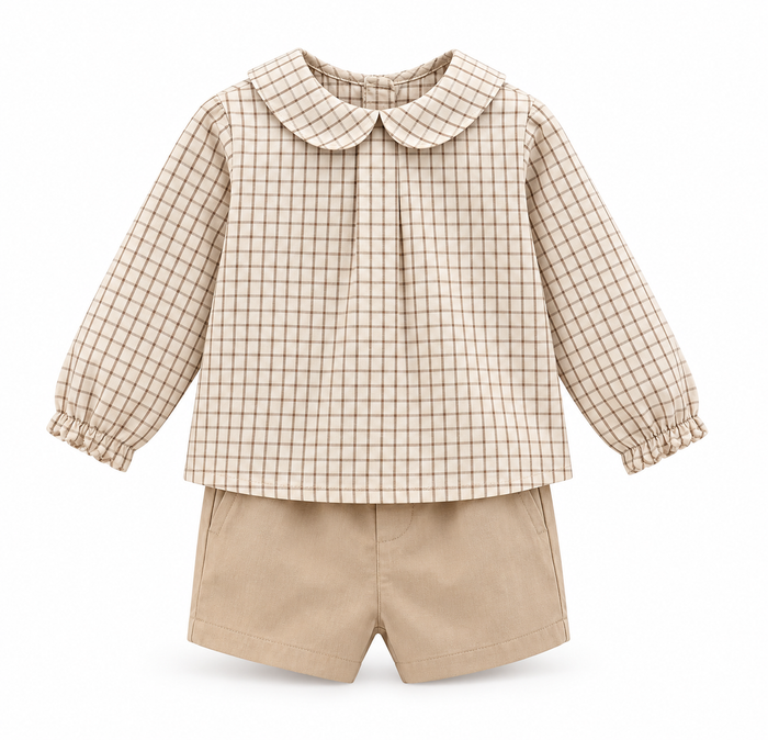 Conjunto de Bebé de Bebé Niño – Camel