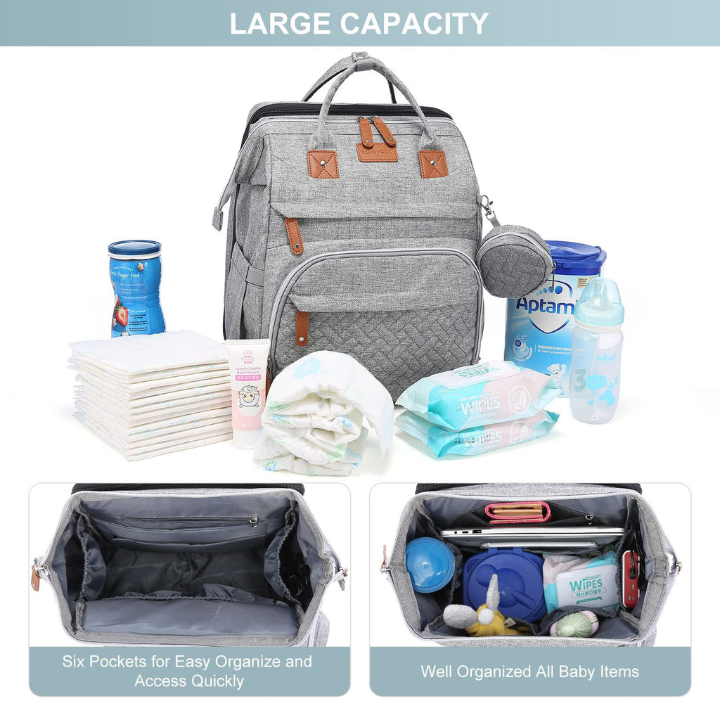 NUVELLO MommyBag – Mochila Multifuncional con Cuna Portátil