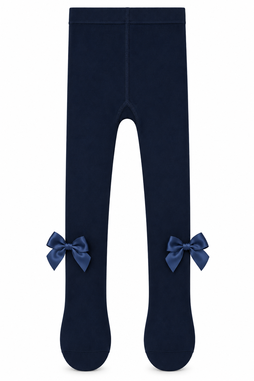 Leotardo Liso con Lazos Niña – Azul Marino