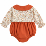 NUVELLO PrincessSol Naranja – Body Manga Larga Estampado en Algodón para Bebé Niña