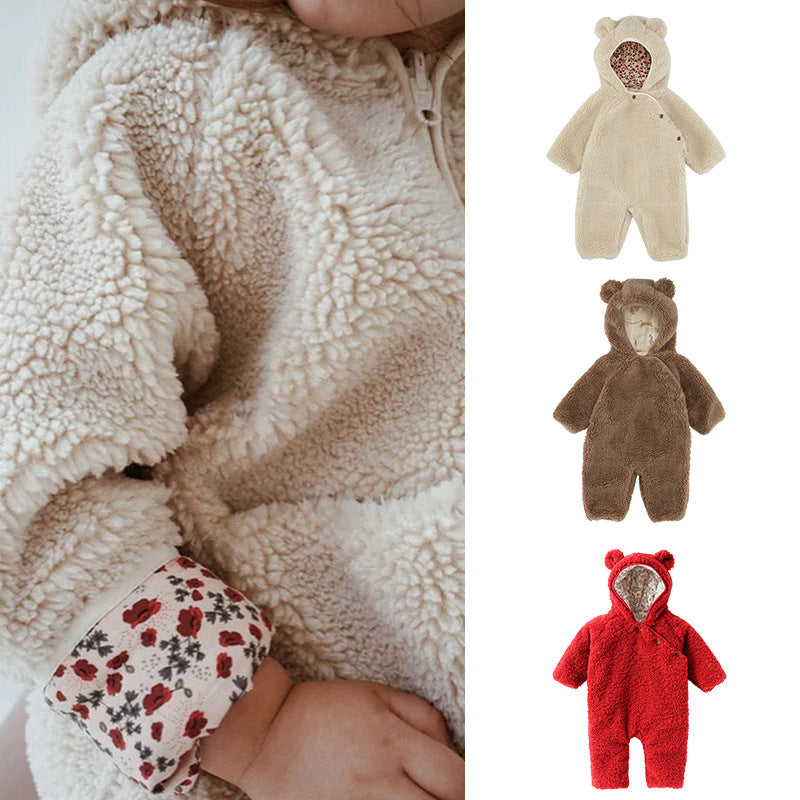 NUVELLO CozyBear – Pijama Enterizo de Osito con Capucha para Bebé