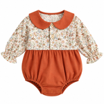 NUVELLO PrincessSol Naranja – Body Manga Larga Estampado en Algodón para Bebé Niña