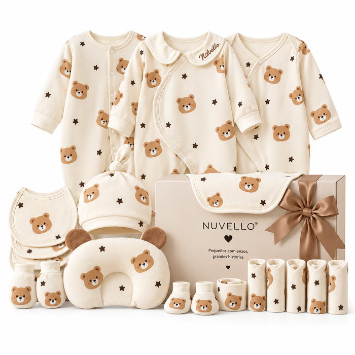 NUVELLO BabyGift – Conjunto Regalo para Recién Nacido en Algodón
