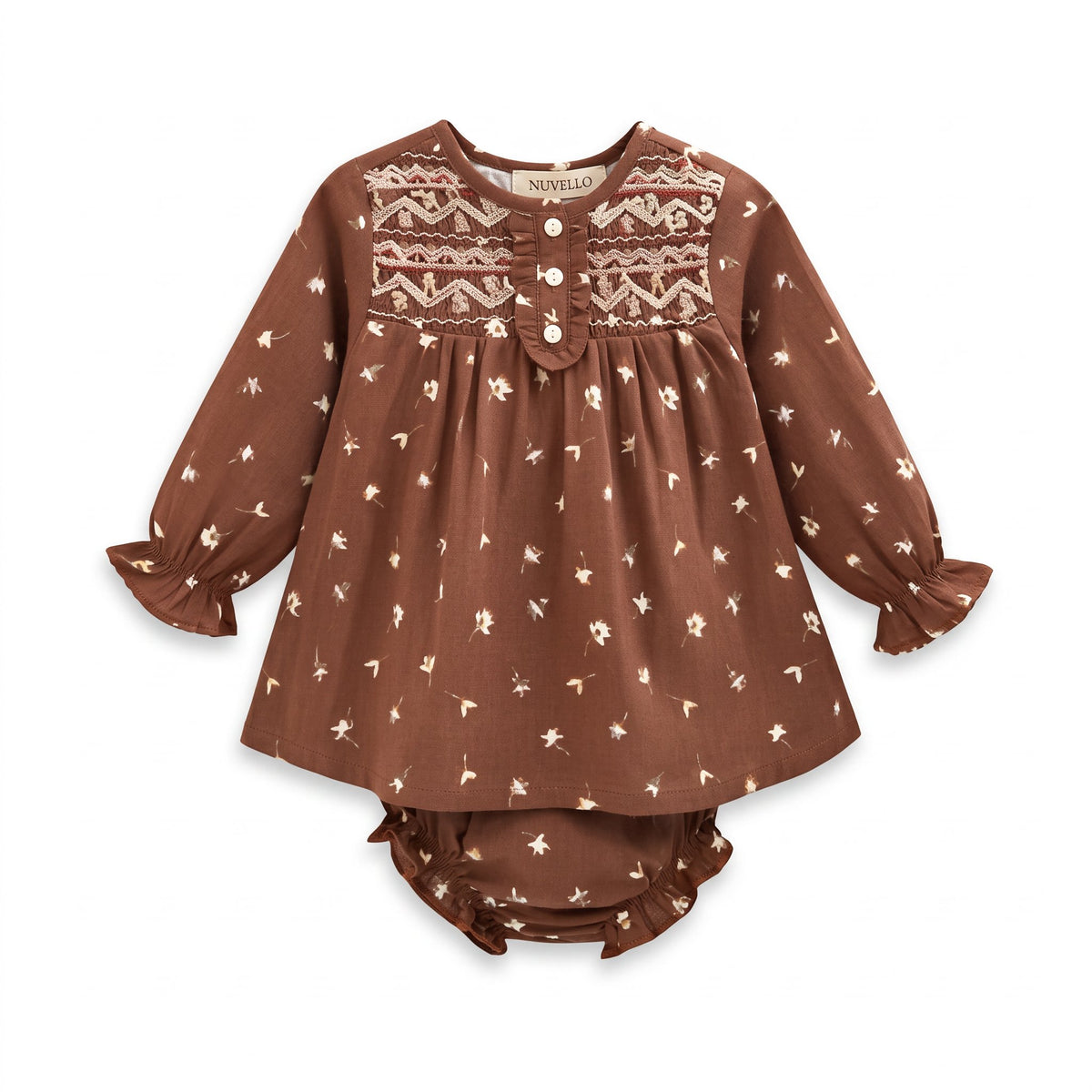 Vestido de Bebé Niña – Marrón