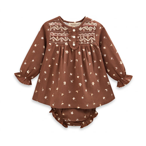 Vestido de Bebé Niña – Marrón