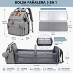 NUVELLO MommyBag – Mochila Multifuncional con Cuna Portátil