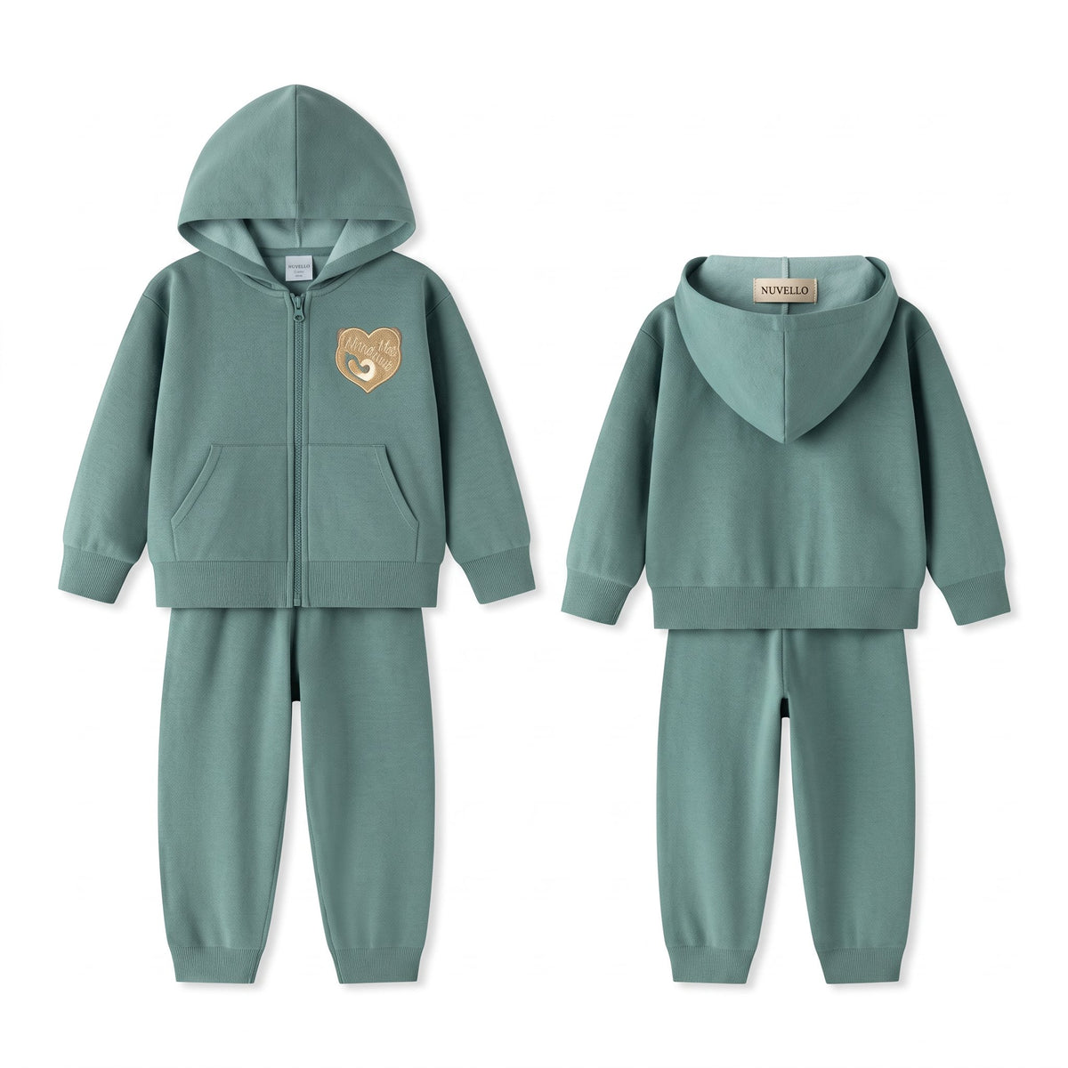 Conjunto Jogging Chaqueta con Capucha y Pantalón de Niño – Verde