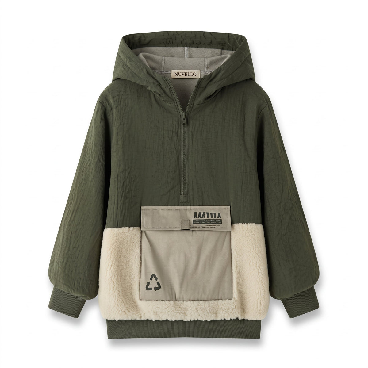 Sudadera con Capucha Manga Larga de Niño – Verde