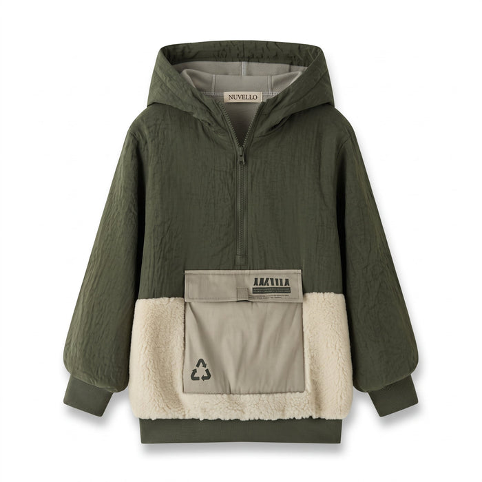 Sudadera con Capucha Manga Larga de Niño – Verde