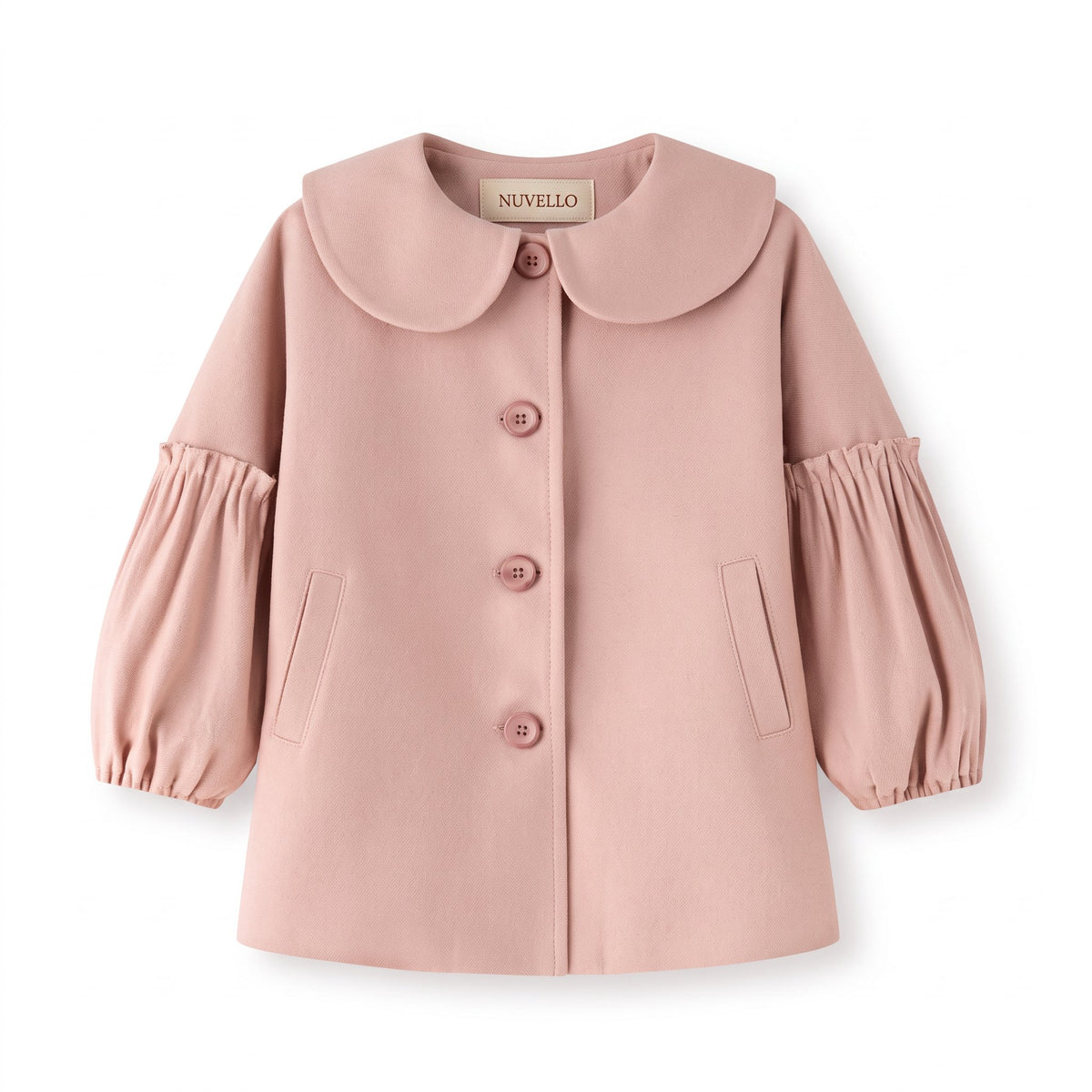 Abrigo de Paño de Niña – Rosa Maquillaje