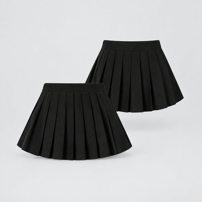 Falda Micropana de Niña – Negro