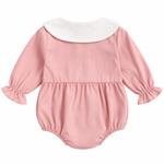 NUVELLO PrincessFlor Rosa – Body Manga Larga Floral de Algodón para Bebé Niña