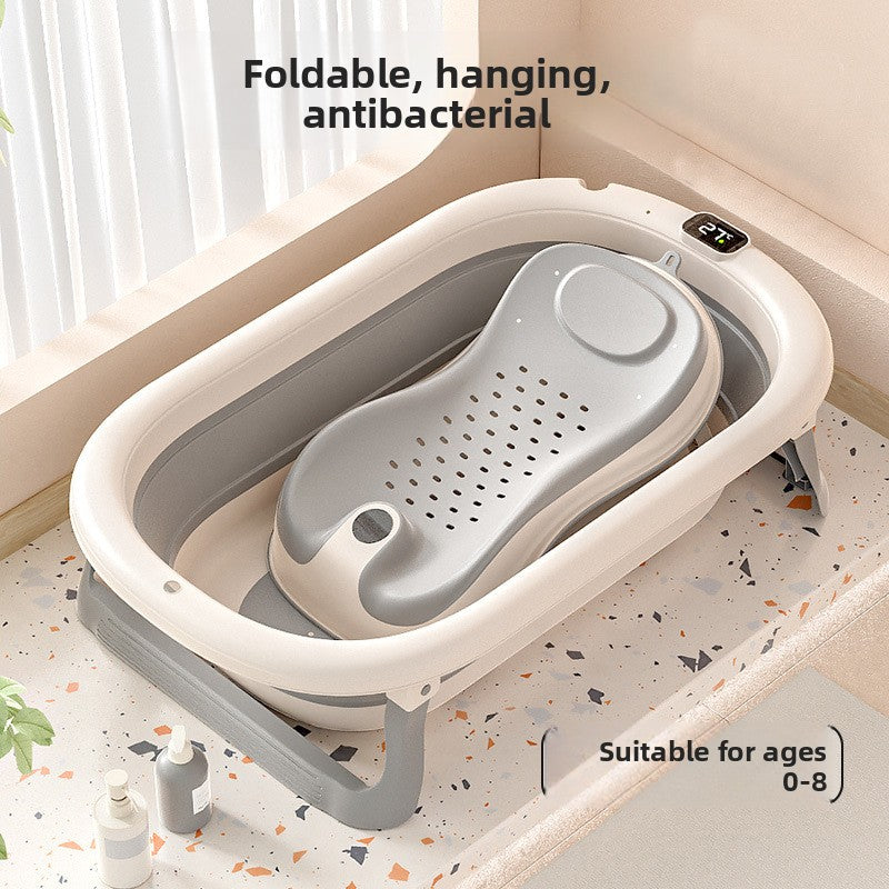 Nuvello foldable baby bath tub, unfolded and ready to use
