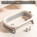 Nuvello bath tub with the triangular bath net accessory for newborns