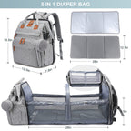 NUVELLO MommyBag – Mochila Multifuncional con Cuna Portátil