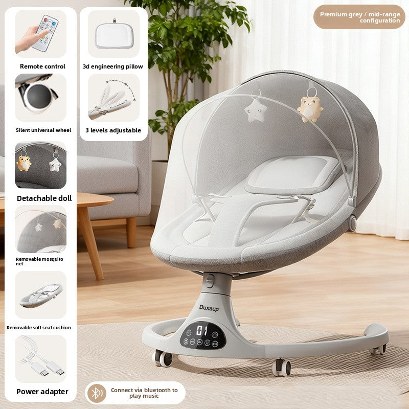 NUVELLO RockSleep – Mecedora Eléctrica Multifuncional para Bebé
