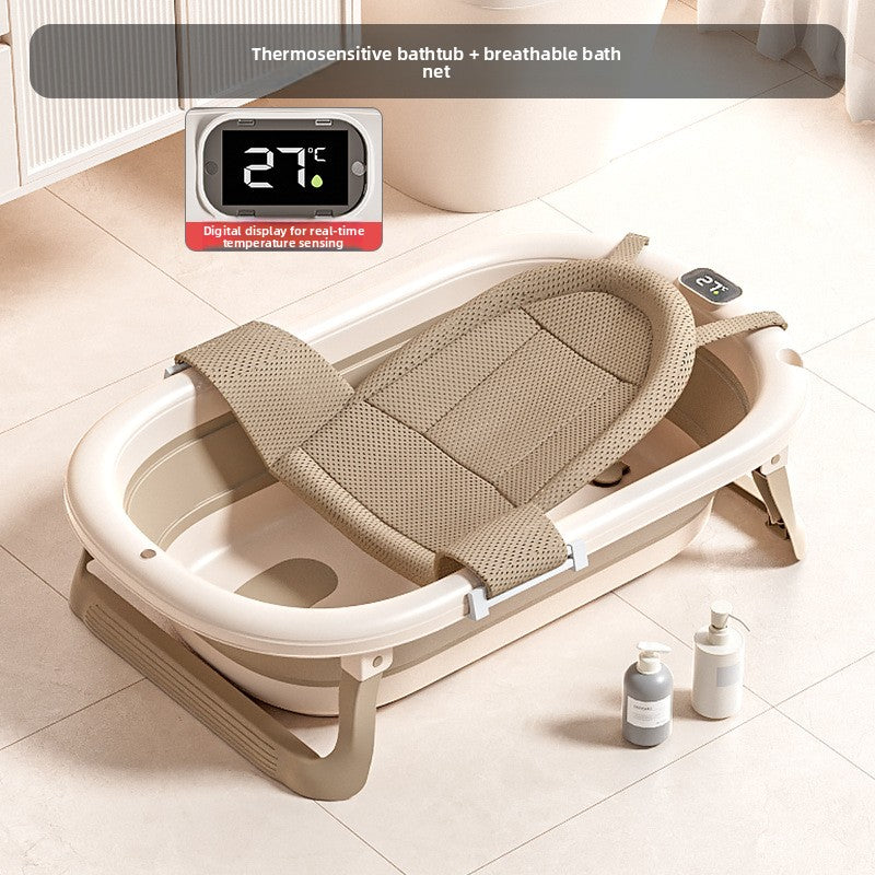 Nuvello foldable bath tub, top-down view