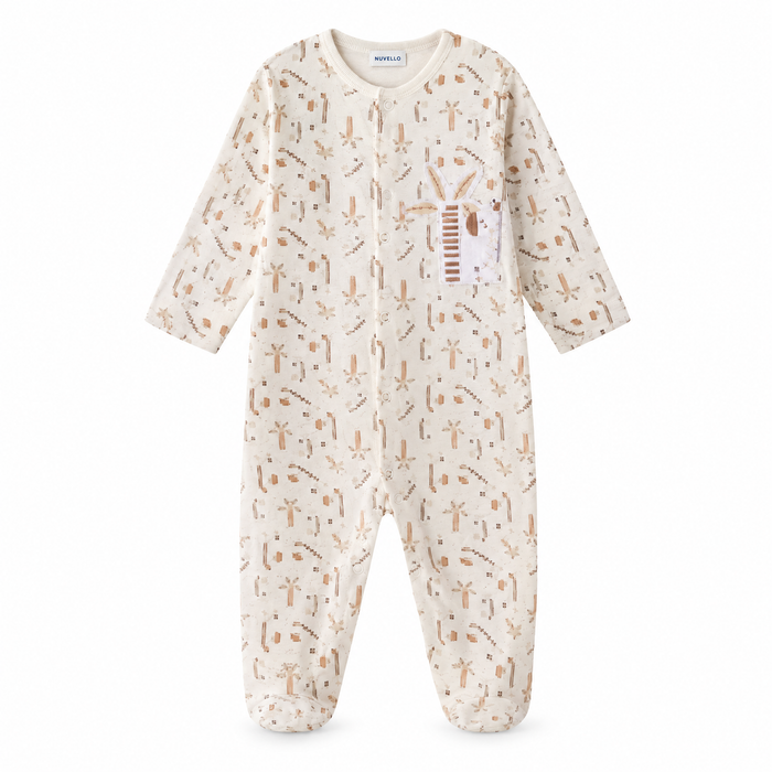 Pijama Algodón Bebé Niño – Erizo Beige
