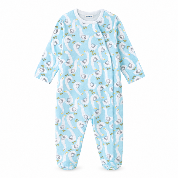 Pijama Algodón Bebé Niño – Patitos Azul Turquesa
