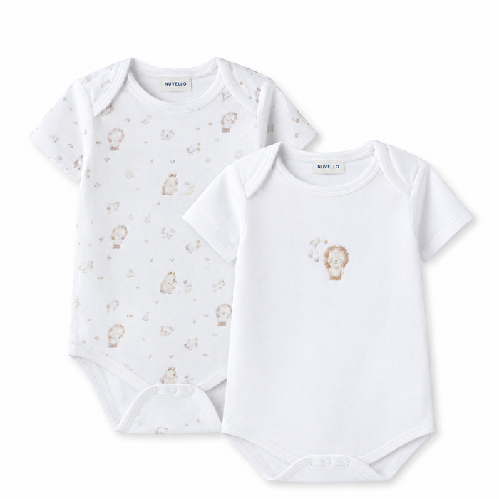Pack 2 Bodies Manga Corta Bebé Niño – Globos Aerostáticos Blanco