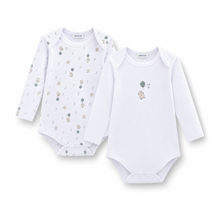 Pack 2 Bodies Manga Larga Bebé Niño – Globos Blanco