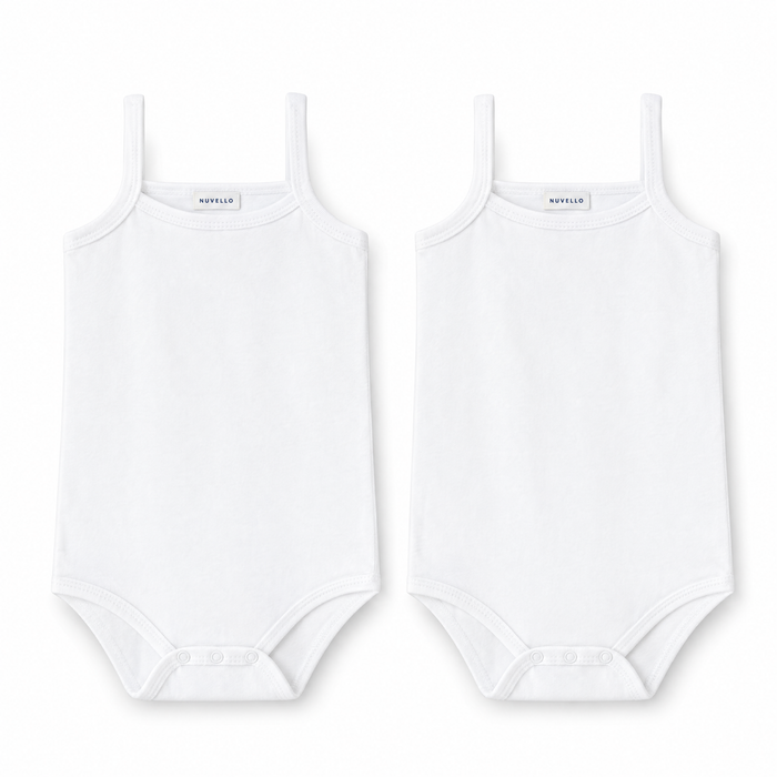 Pack 2 Bodies de Tirantes Bebé – Blanco