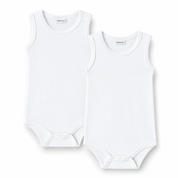 Pack 2 Bodies Sin Mangas Bebé – Blanco Básico